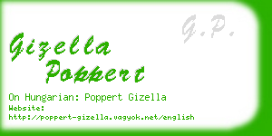 gizella poppert business card